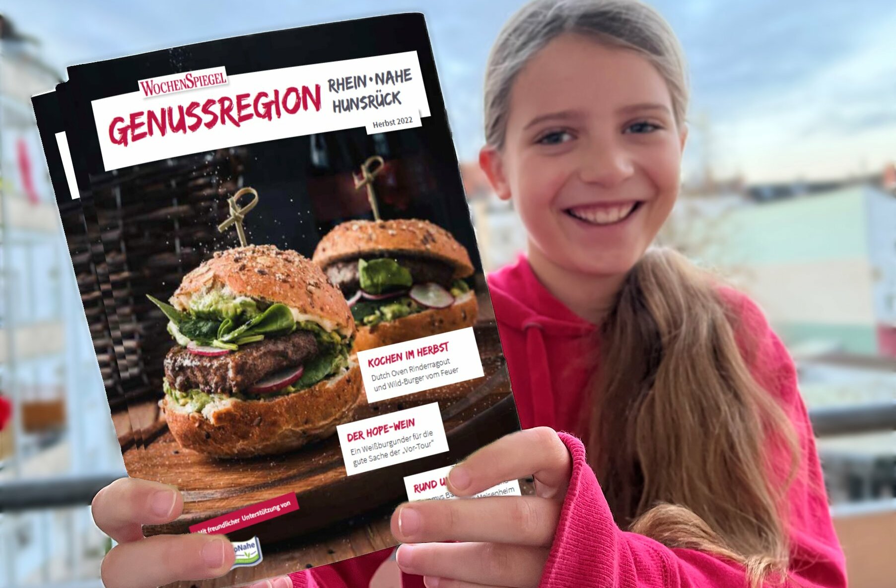 Genussvolle Erlebnisse für jeden Geschmack und für die ganze Familie: Ab sofort ist die aktuelle Ausgabe des WochenSpiegel-Magazins "Genussregion Rhein-Nahe-Hunsrück" erhältlich - natürlich kostenlos!