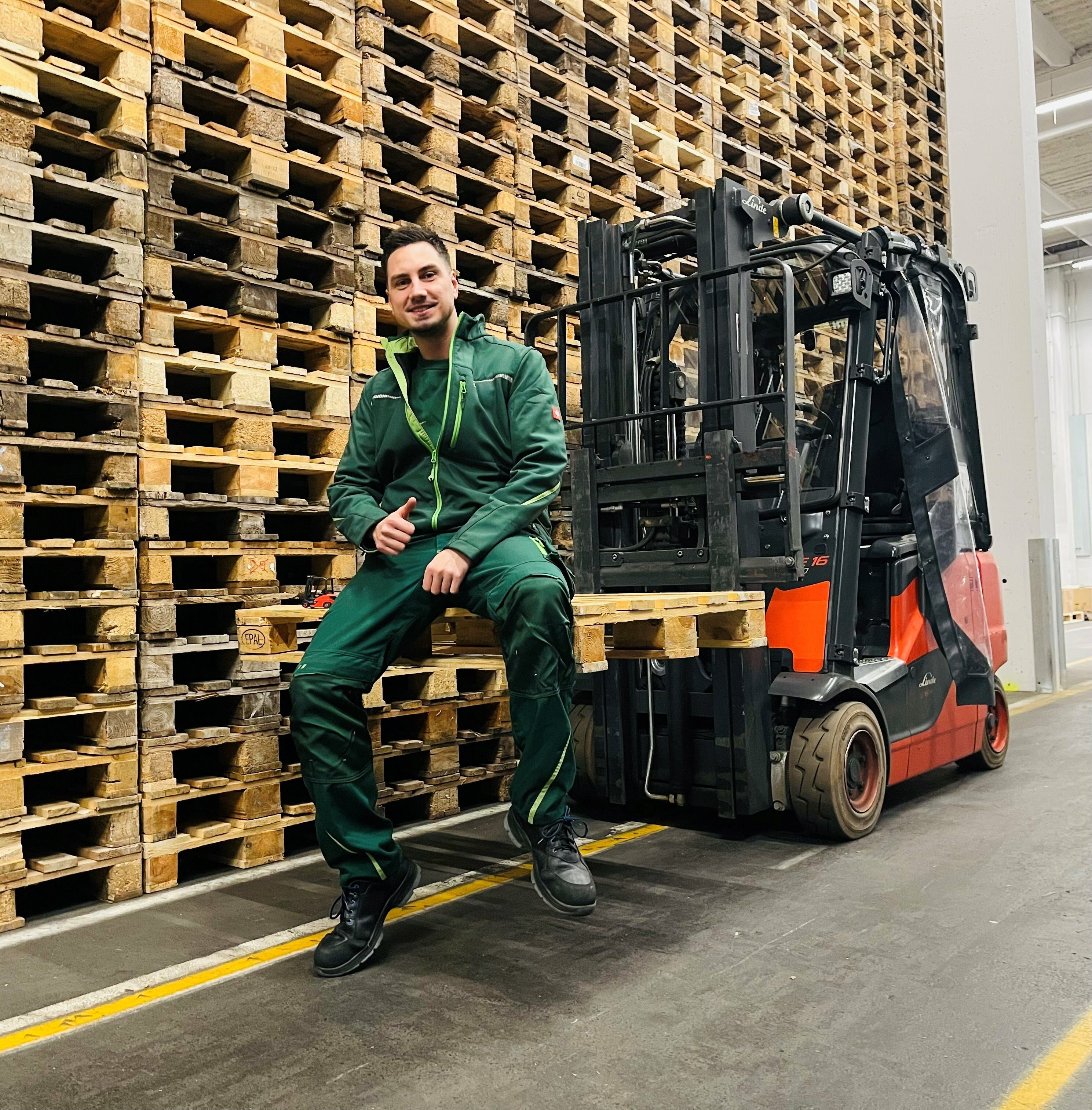 Adnan Catic wurde Vierter bei der Deutschen Meisterschaft im Staplerfahren.
