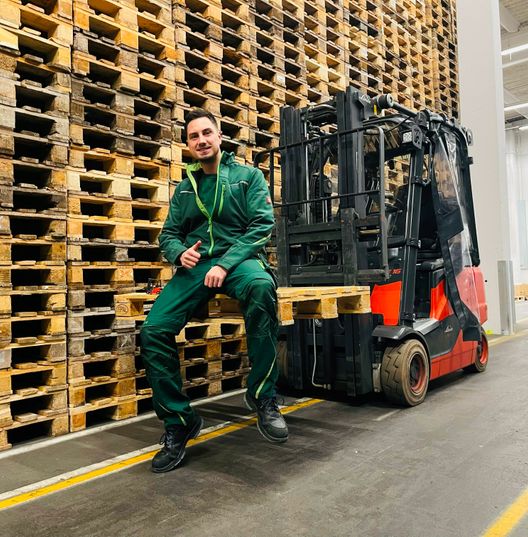 Adnan Catic wurde Vierter bei der Deutschen Meisterschaft im Staplerfahren.